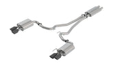 Touring ECE-Approved Active Cat-Back Exhaust (Black Tips) for Mustang 5.0L GT 2018-23 | #1014045BC | Borla